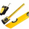 Tape measure, level, and/or square: