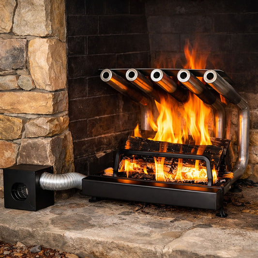 5 Tube Fireplace Heater-With Blower - FH Combo