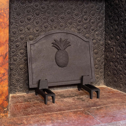 Pineapple Cast Iron Fireback - 19.5" W x 15.5" H