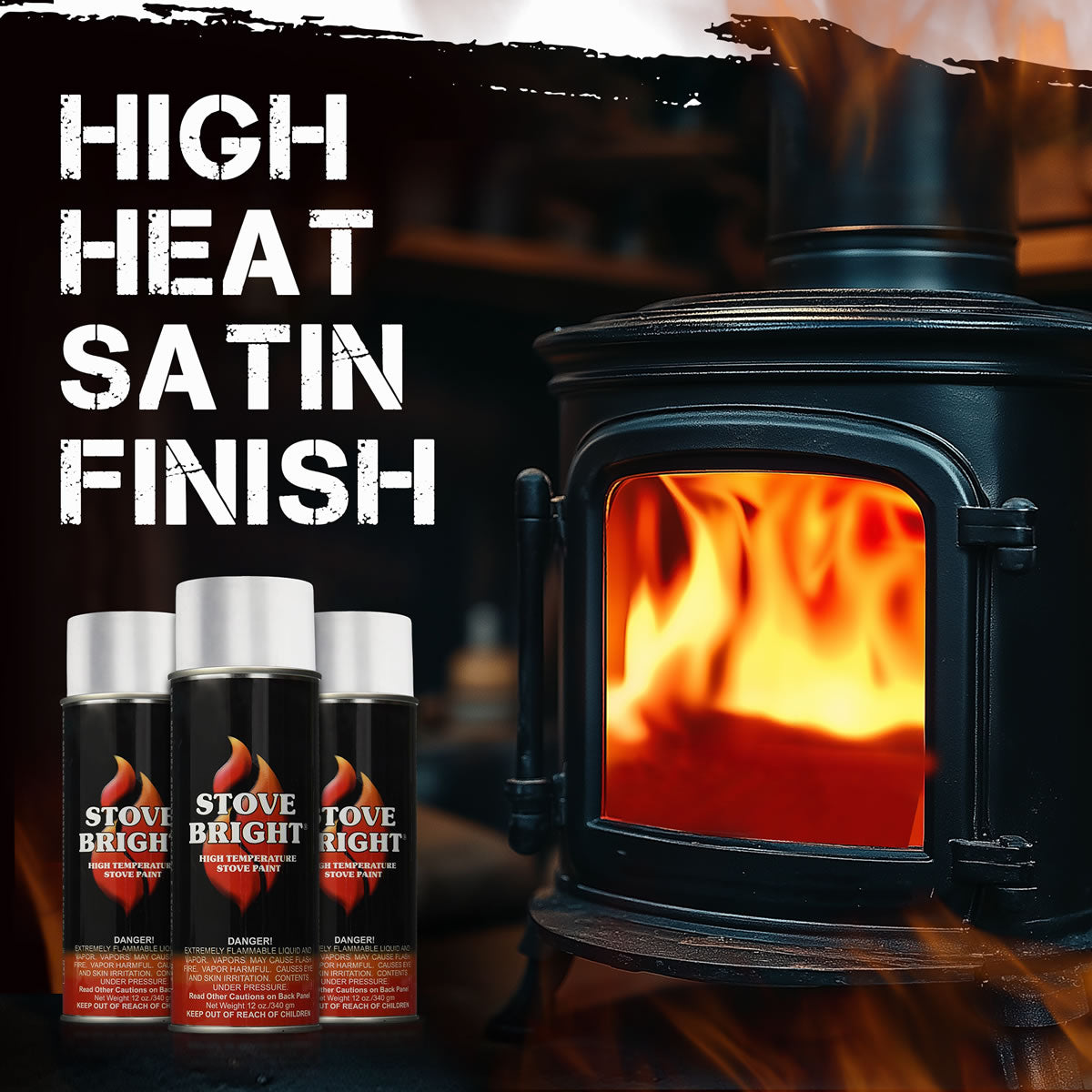 Stove Bright High Temp Paint - Silver - 8131