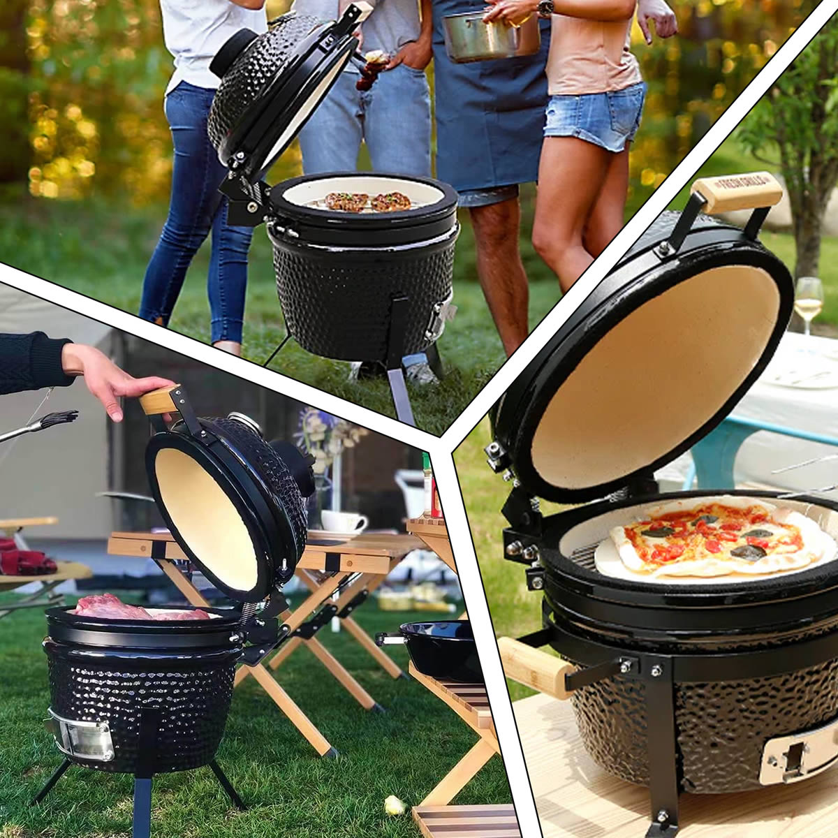 Woodeze 13" Kamado Grill - Black