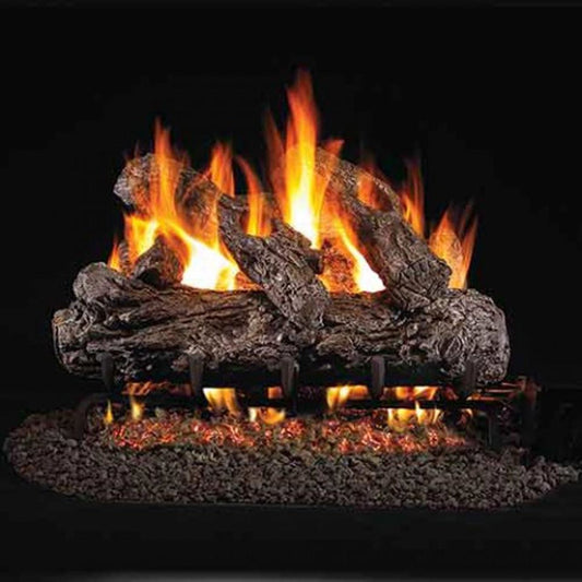 24'' Peterson Real Fyre Rustic Oak Vented Gas Log Kit