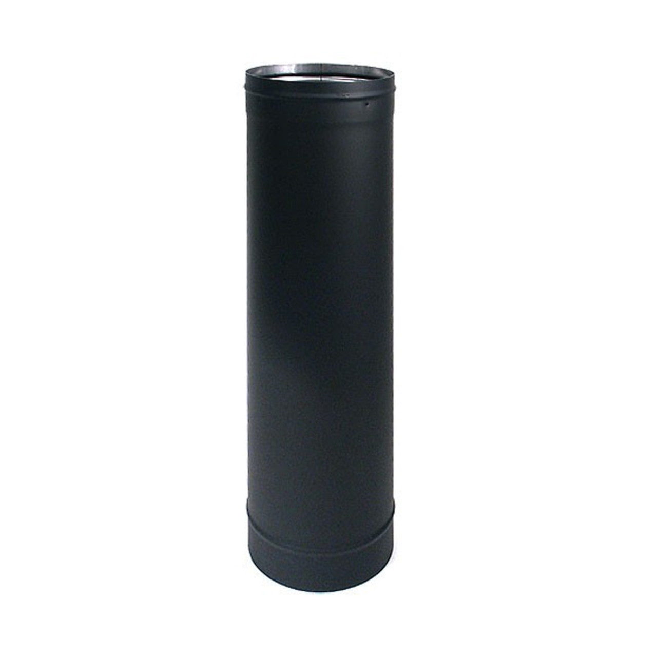 7" x 24" HeatFab Single Wall Black Stovepipe - 2705B