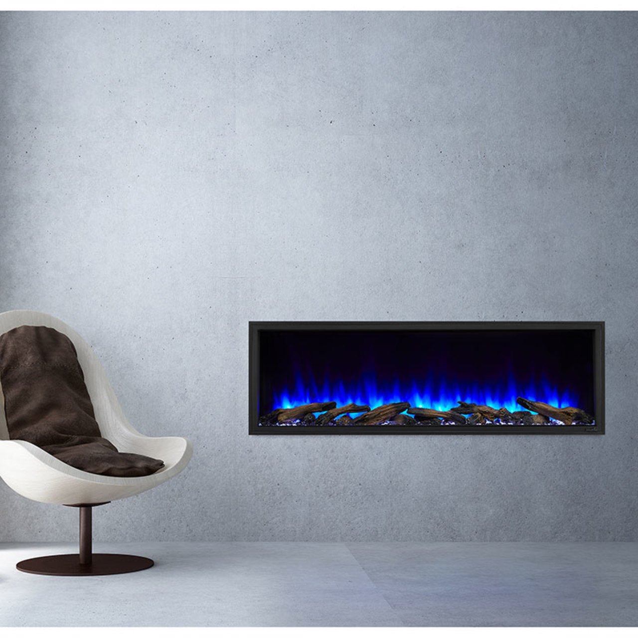 SimpliFire 78" Scion Clean-Face Linear Electric Fireplace - SF-SC78-BK