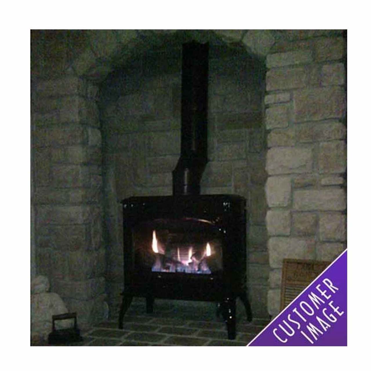 10" x 12" DuraBlack Single-Wall Black Stove Pipe - 10DBK-12