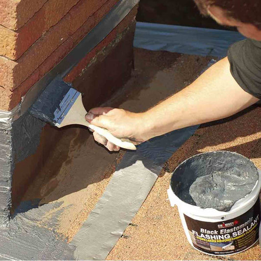 ChimneyRx Elastomeric Black Masonry Fireplace Flashing Sealant - 1/2 Gallon - 300054