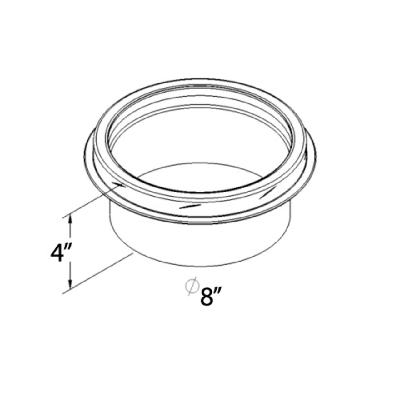 Shasta Vent 8 Inch Finishing Collar