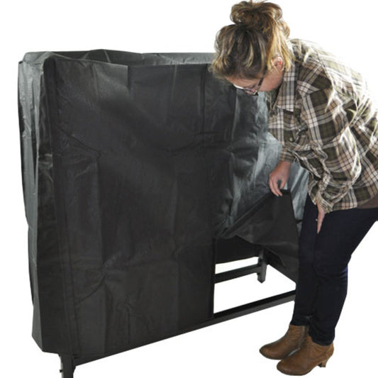 48" Full Length Black Vinyl Firewood Rack Cover