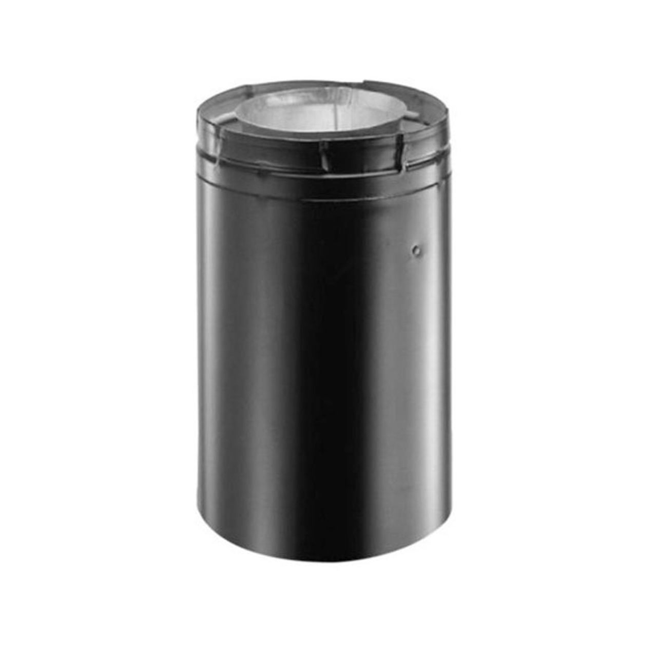 4''x6 5/8'' DirectVent Pro 16'' Black Chimney Pipe Extension