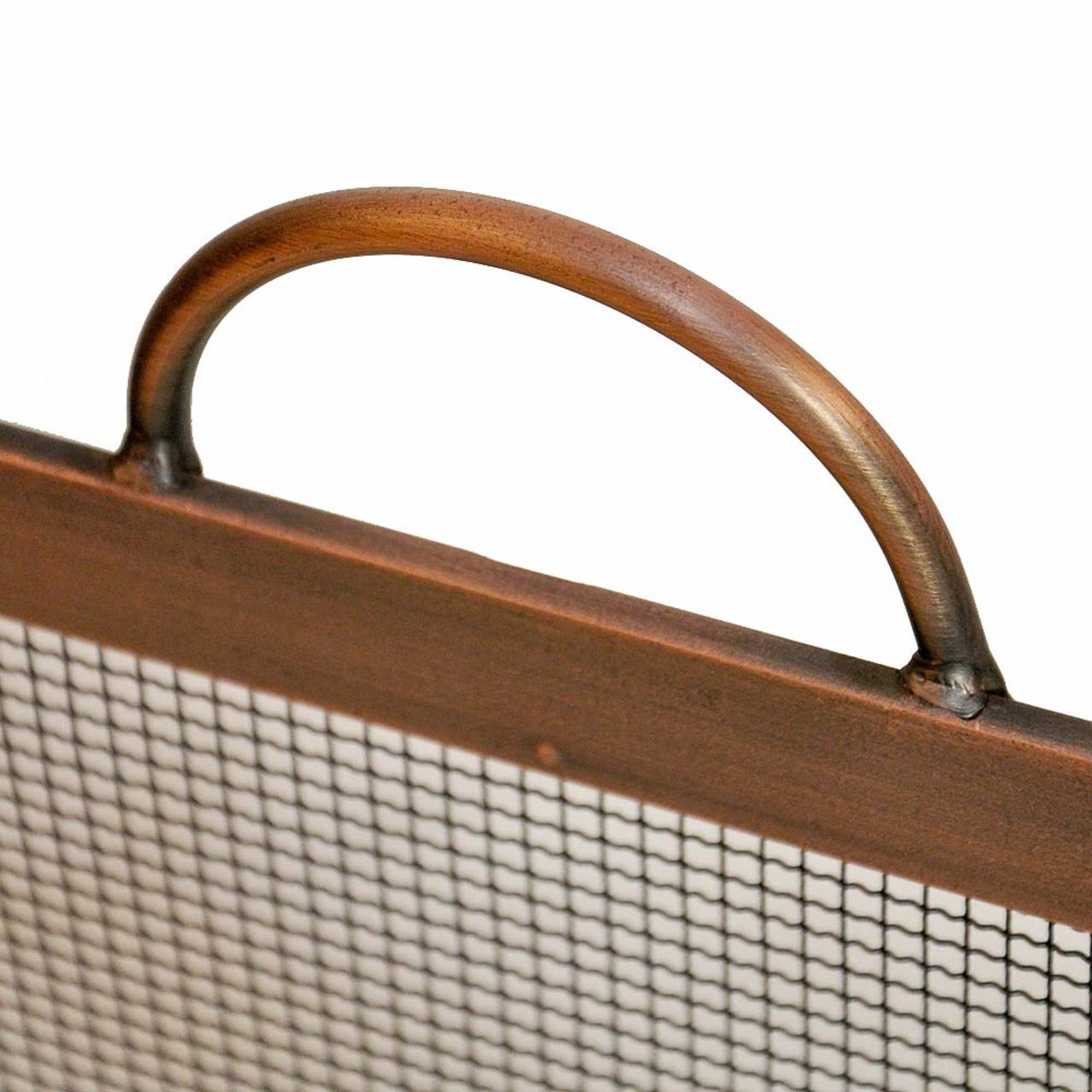 3 Panel Fireplace Screen-Antique Copper