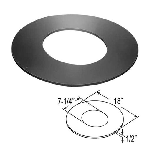 5'' DuraTech 10/12 - 12/12 Roof Support Trim Collar - 5DT-RSTC12