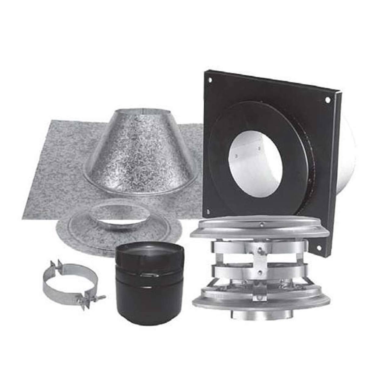 3'' Simpson PelletVent Pro Flat Ceiling Vertical Kit - 3PVP-KVA