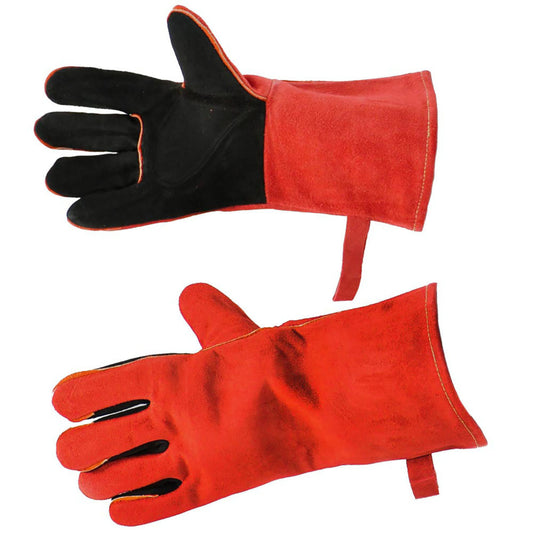 Red FlameX Deluxe Fireplace Gloves - Pair