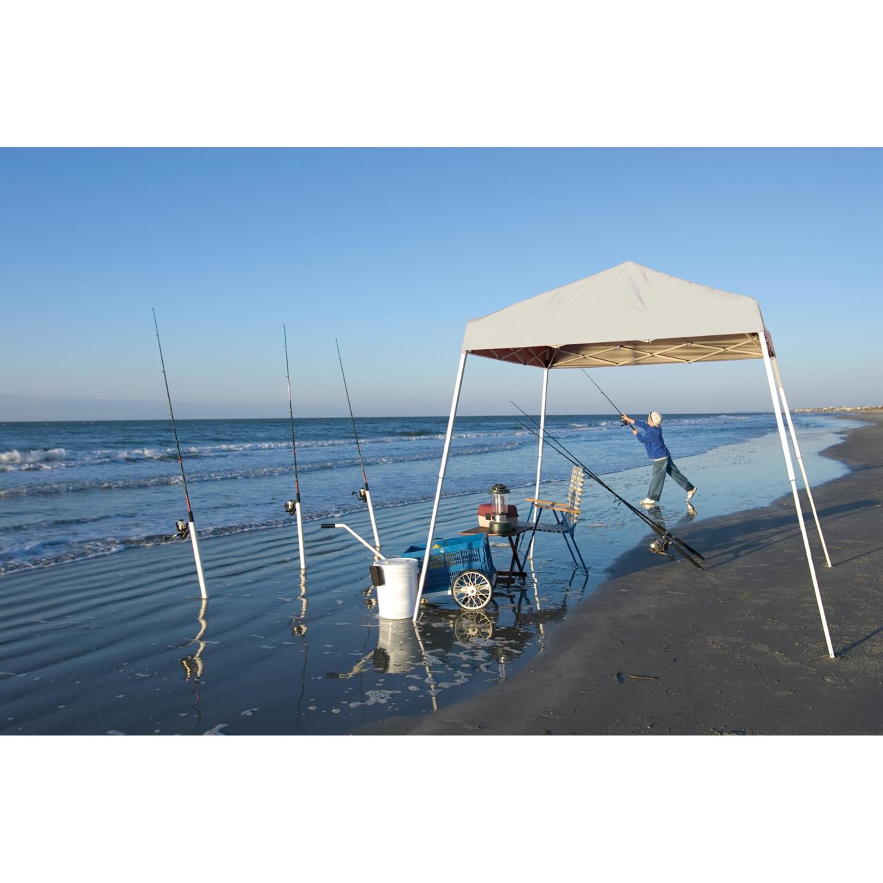 Pop-Up HD 8' x 8' Slant Leg Canopy - White