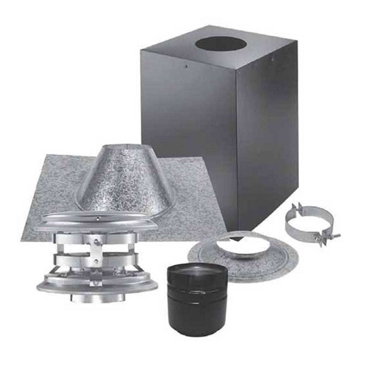 4" PelletVent Pro Cathedral Ceiling Vertical Kit - 4PVP-KVB