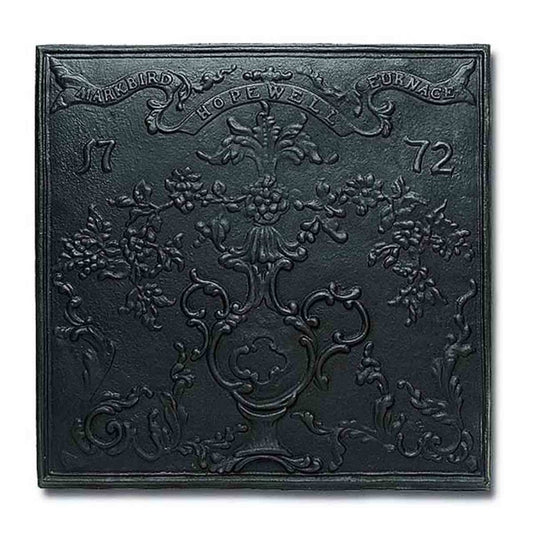 Hopewell Cast Iron Fireback - 23" H x 23" W
