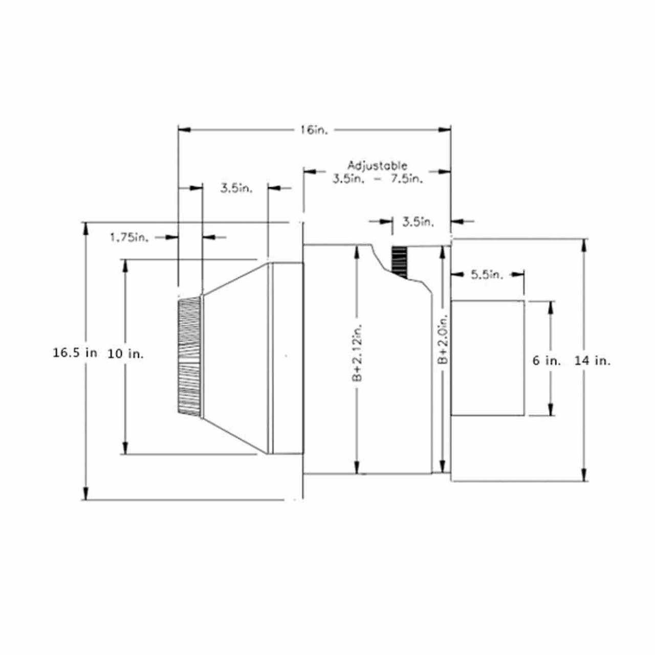 6" DSP Insulated Wall Thimble - DSP-6-IWT