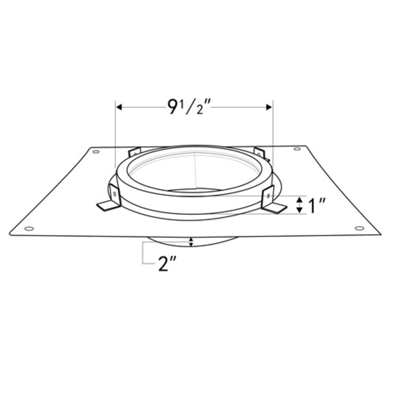 Shasta Vent 8" Masonry Anchor Plate