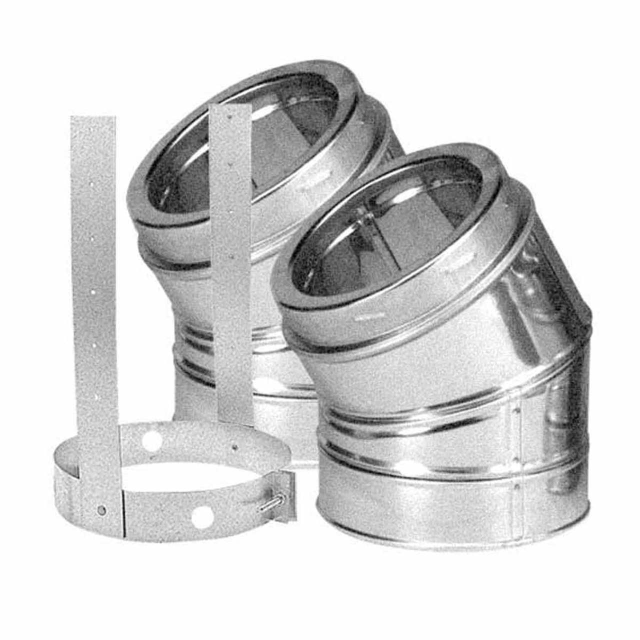 DuraTech 6'' 30 Degree Galvanized Elbow Kit - 9466GAKIT | Chimney