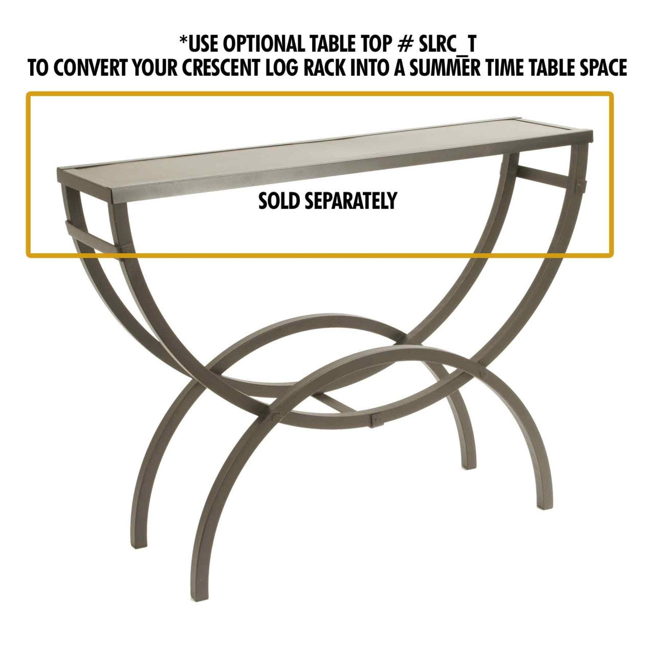 HY-C 60" Black Crescent Log Rack