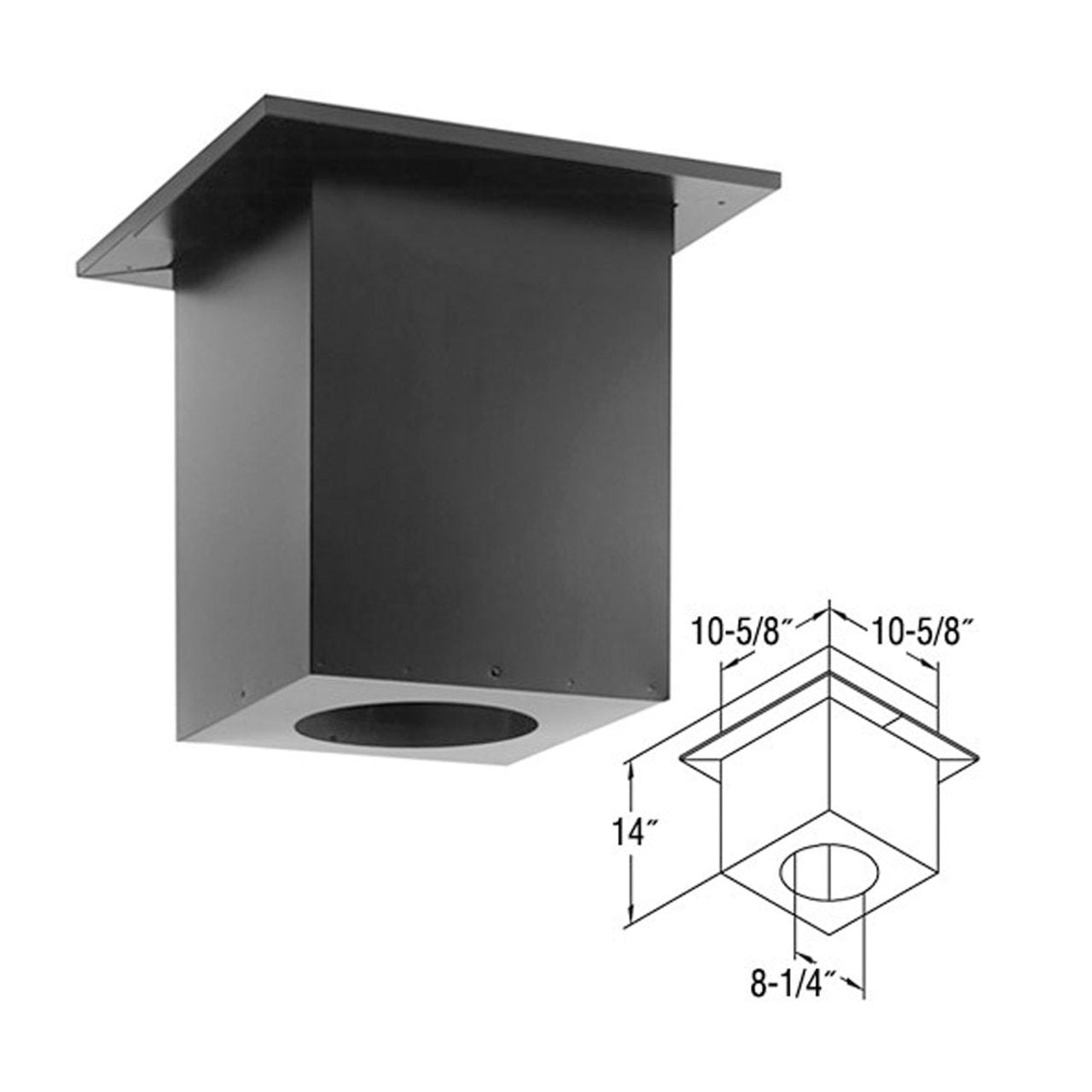 5" x 8" DirectVent Pro Cathedral Ceiling Support Box - 58DVA-CS