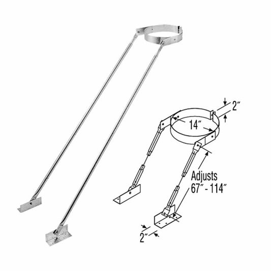 12" DuraTech Extended Roof Bracket - 12DT-XRB
