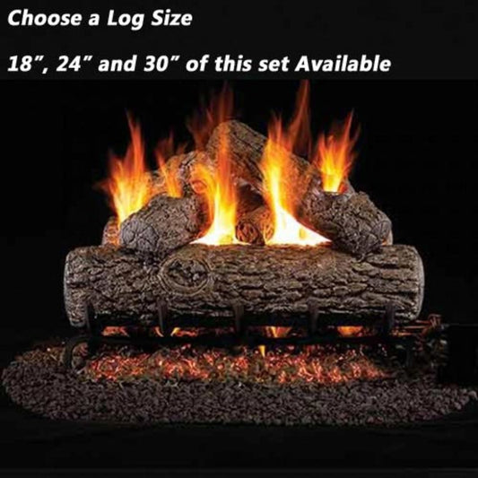 18''-30'' Peterson Real Fyre Golden Oak Natural Gas Vented Gas Log Kit