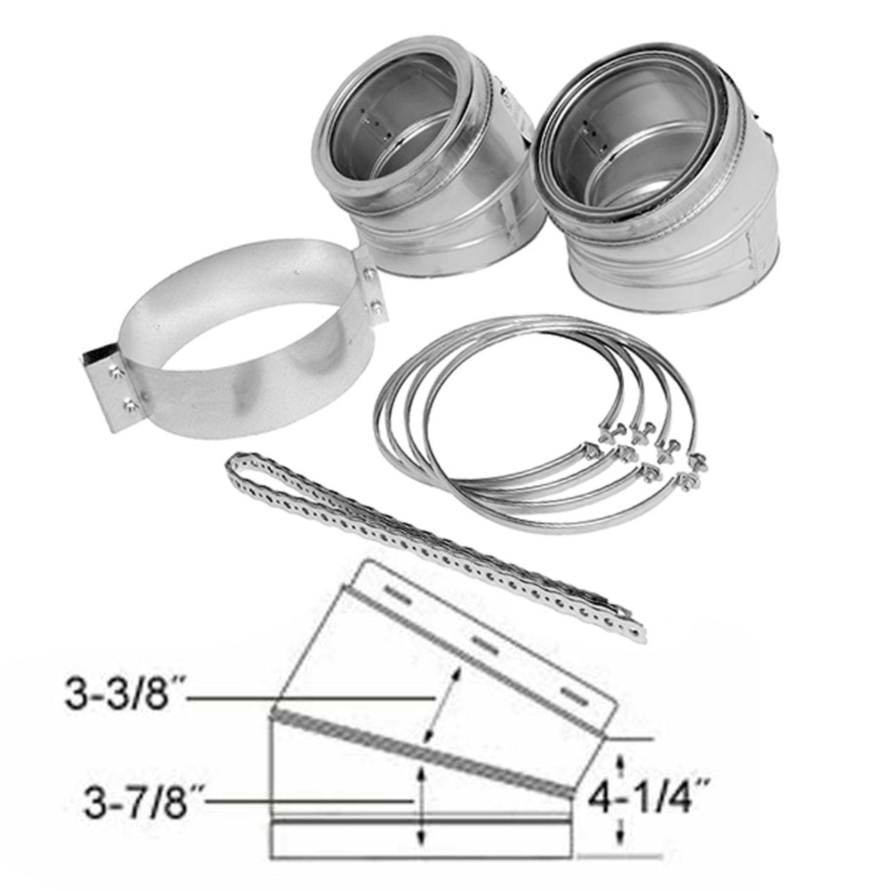 8" SuperPro 30 Degree Elbow Kit