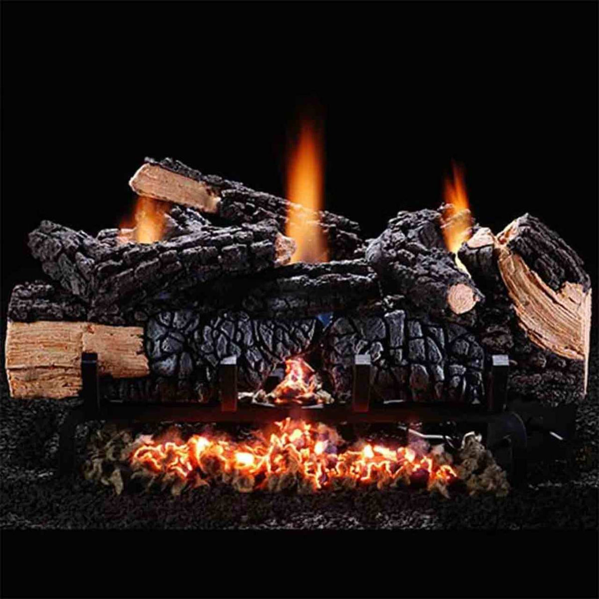 24" Cumberland Charred Gas Log Set w/Manual Valve - NG