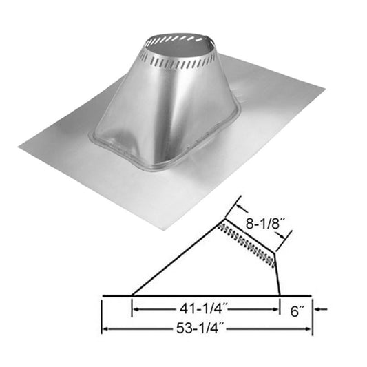 6" Selkirk Adjustable Roof Flashing for 24/12 to 36/12 Pitch - 206840