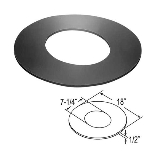5'' DuraTech 4/12 - 6/12 Roof Support Trim Collar - 5DT-RSTC6