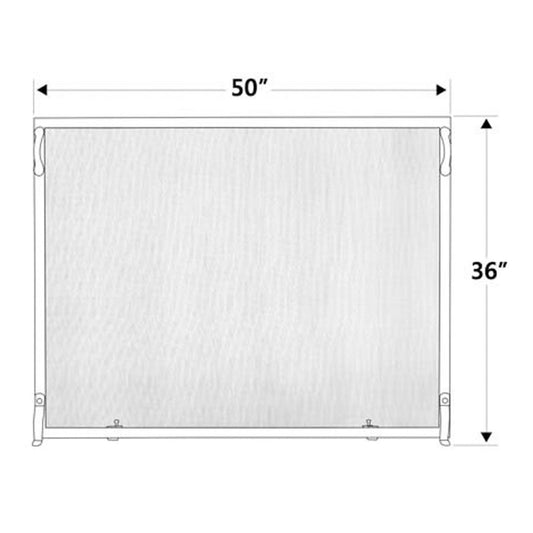 Colonial Flat Fireplace Screen-Graphite