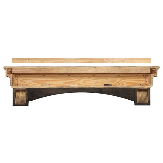 48" Celeste Fireplace Shelf by Pearl Mantels - Espresso Distressed Finish