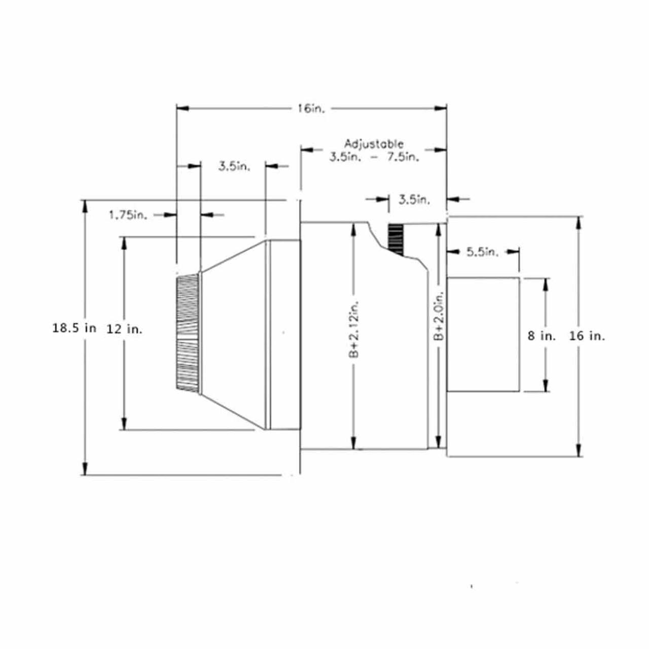 8" DSP Insulated Wall Thimble - DSP-8-IWT