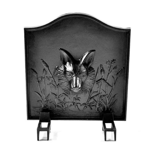 Fox Cast Iron Fireback - 25" H x 23" W