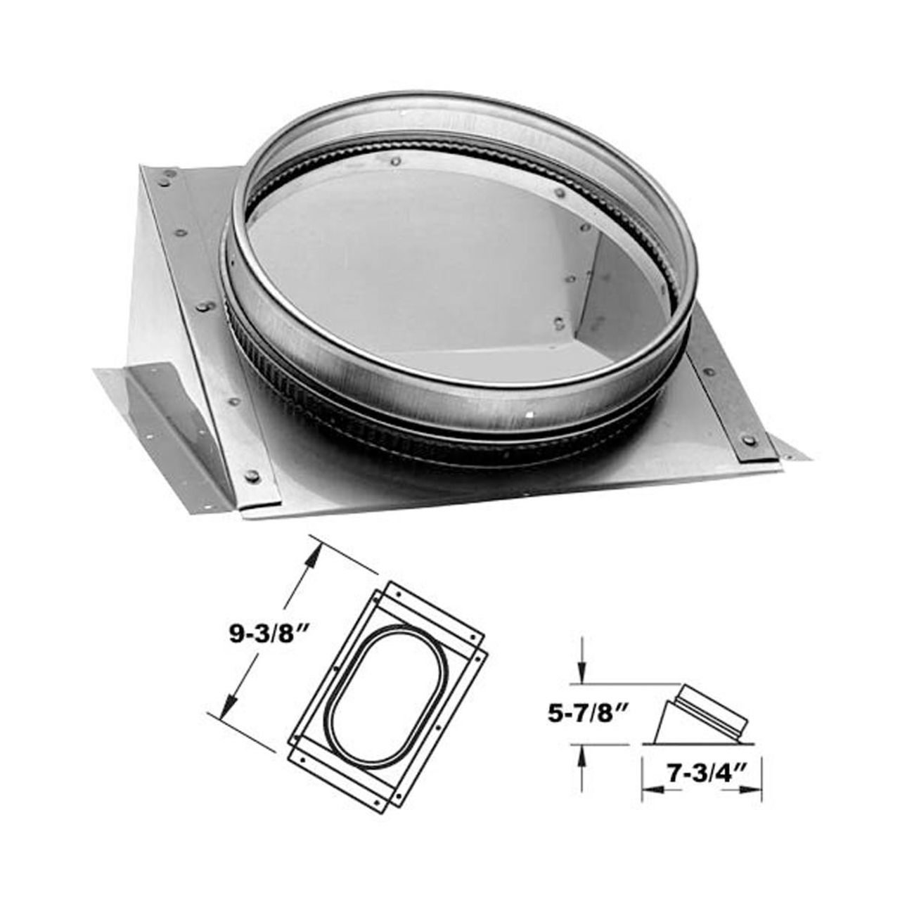 6" DuraLiner 30 Degree Round-to-Oval Connector - 6DLR-CNRO
