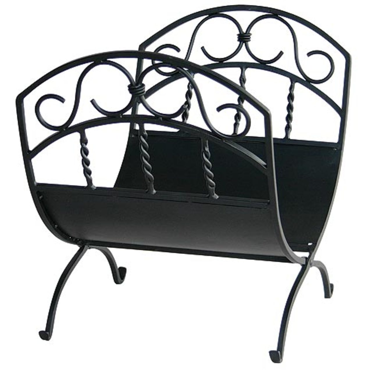 Wrought Iron Log Rack - Black