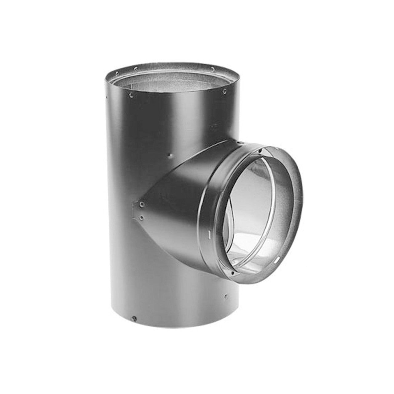 DuraVent DVL 6'' DVL Double-Wall Black Tee with Clean-Out Cap