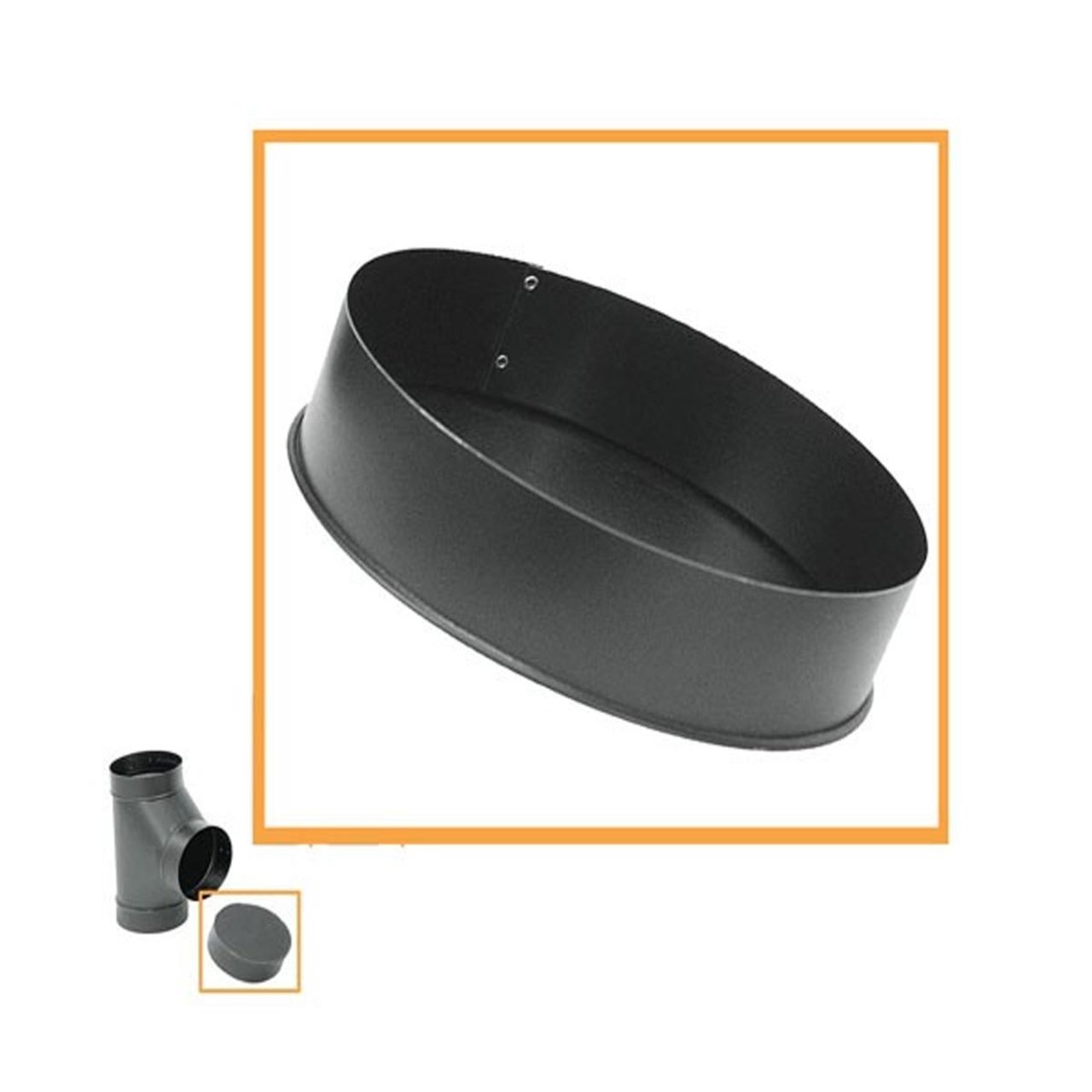 6" 24-Ga. Snap-Lock Black Tee Cover