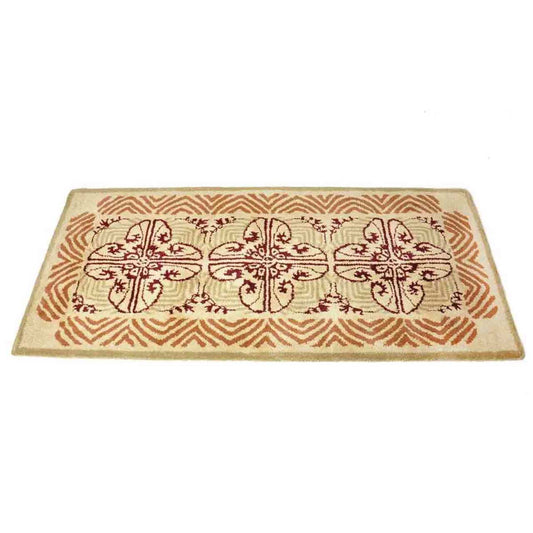 56" Rectangle Cocoa Art Deco Fireplace Rug