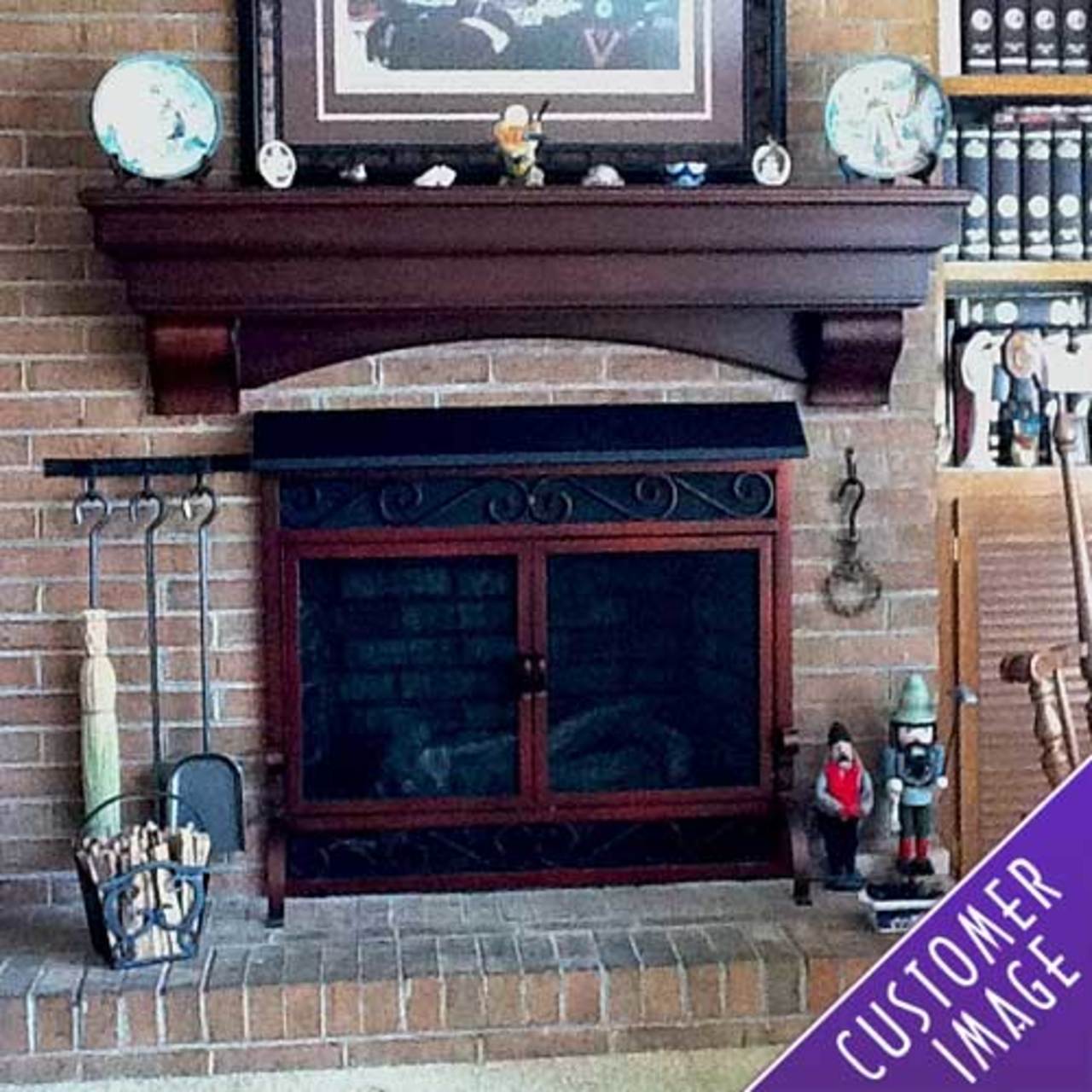 3 Piece Natural Iron Short Fireplace Tool Set