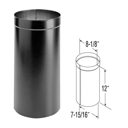 8" DuraBlack Oval-to-Round Adapter - 8DBK-ADOR