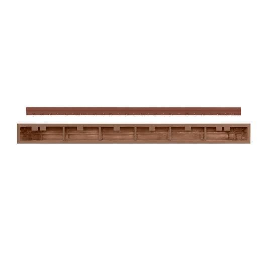 60" Zachary Non-Combustible Fireplace Shelf by Pearl Mantels - Natural Wood Look w/ Little River Finish