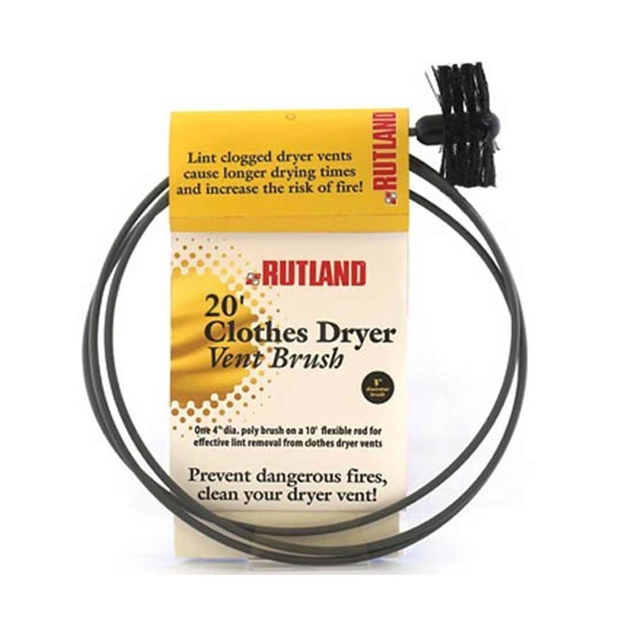 3" Pellet Stove/Dryer Vent Brush - 20' Handle