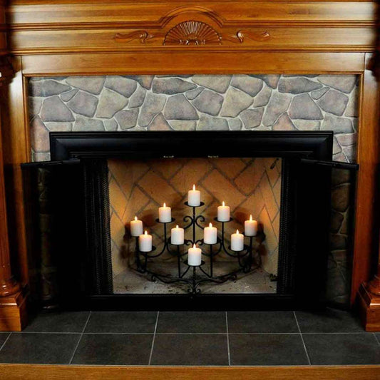 Spandrels Hearth Candelabra - Black