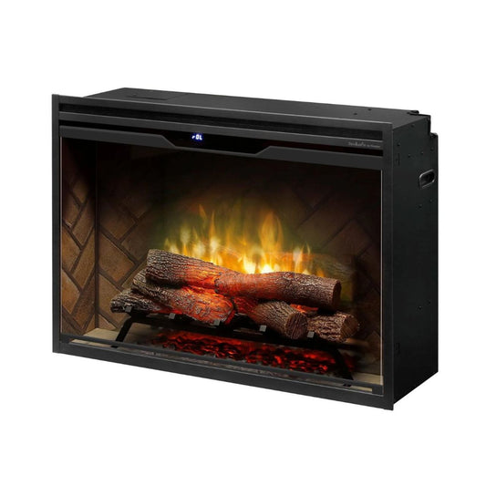 Dimplex Revillusion Portrait 36" Herringbone Brick Built-in Electric Firebox - 500002398