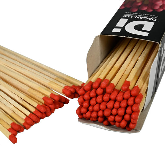 Extra Long Premium Fireplace Matches, 90 Matches Per Box, 12 pack