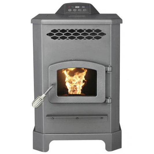 US Stove 2200 Sq.Ft. King Mini Pellet Stove with 20 lb Hopper and Remote