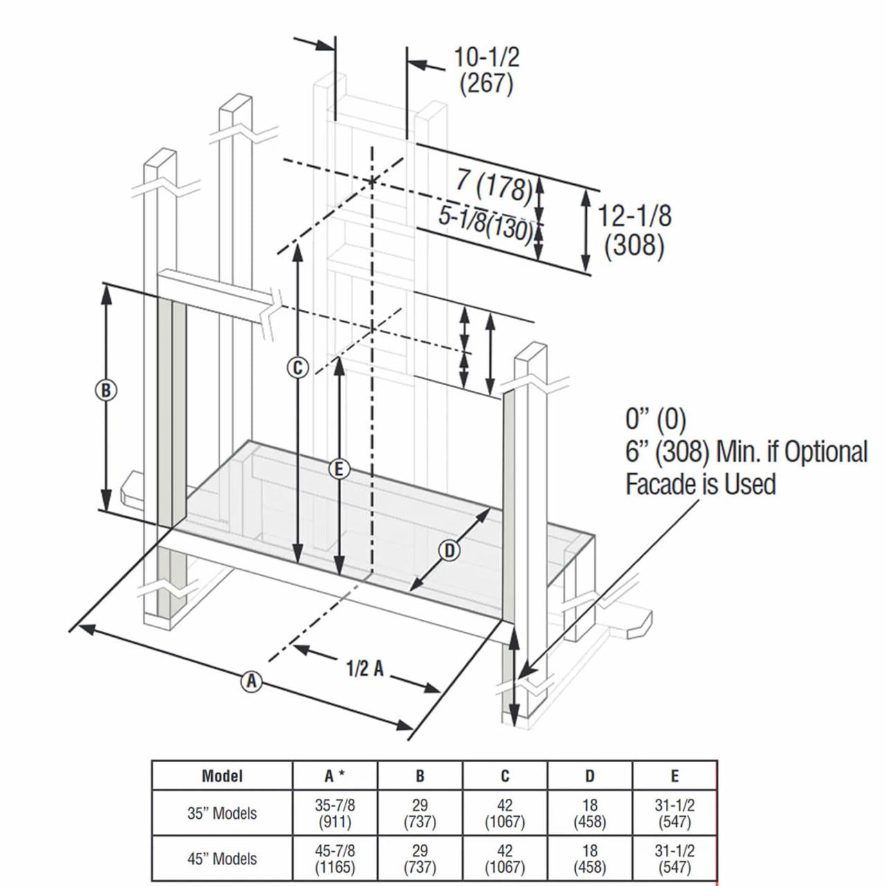 Superior 45" DV Contemporary Linear Fireplace - NG - DRL2045TEN