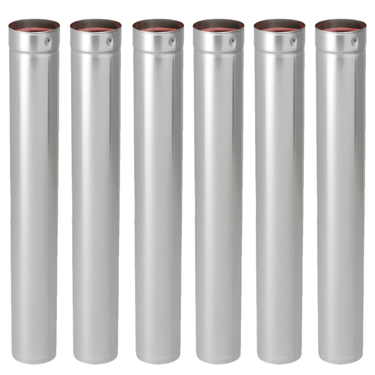 3" X 6" Ventis PelletVent Pipe Galvanized Chimney Pipe (6-Pack) - VP-0306-6